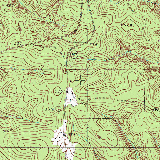 Topographic Map of Ebenezer School, SC
