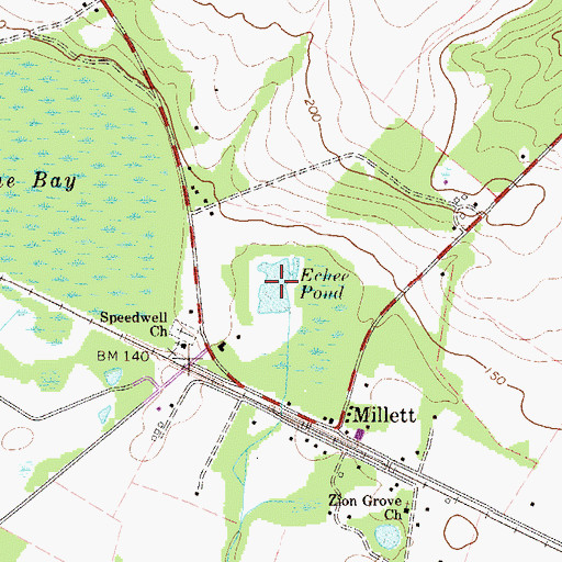 Topographic Map of Echee Pond, SC