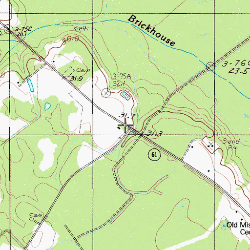 Topographic Map of Edisto School, SC