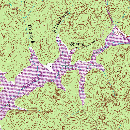 Topographic Map of Ellenburg Branch, SC