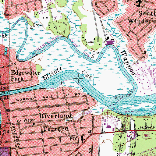 Topographic Map of Elliott Cut, SC