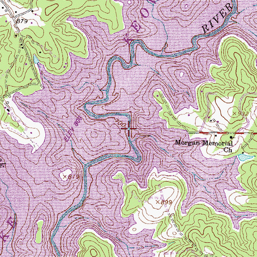 Topographic Map of Emerson Bridge, SC