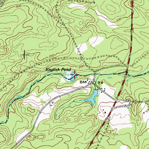 Topographic Map of English Pond, SC