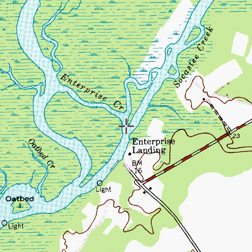 Topographic Map of Enterprise Creek, SC