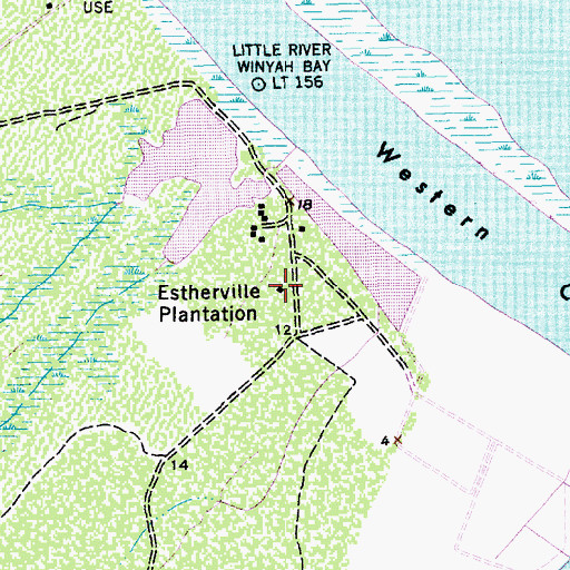 Topographic Map of Estherville Plantation, SC
