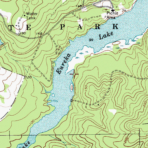 Topographic Map of Eureka Lake, SC
