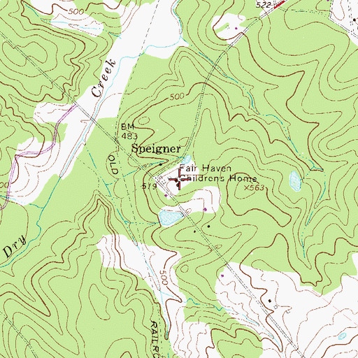 Topographic Map of Fair Haven Childrens Home, SC
