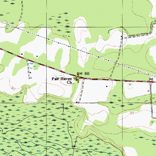 Topographic Map of Fair Haven Church, SC