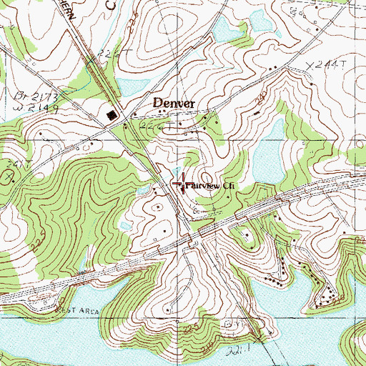 Topographic Map of Fairview Church, SC