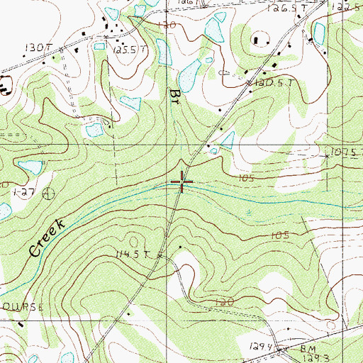 Topographic Map of Fall Branch, SC