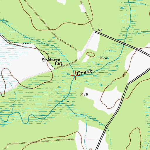 Topographic Map of Fardick Creek, SC