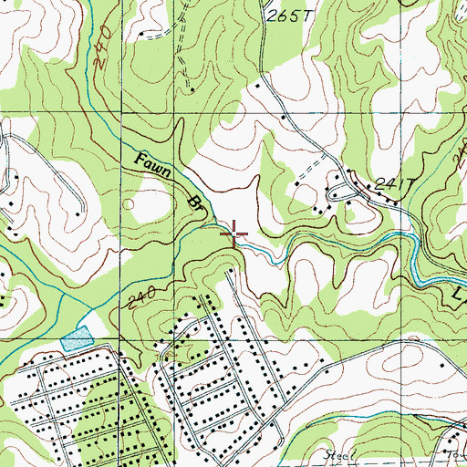 Topographic Map of Fawn Branch, SC