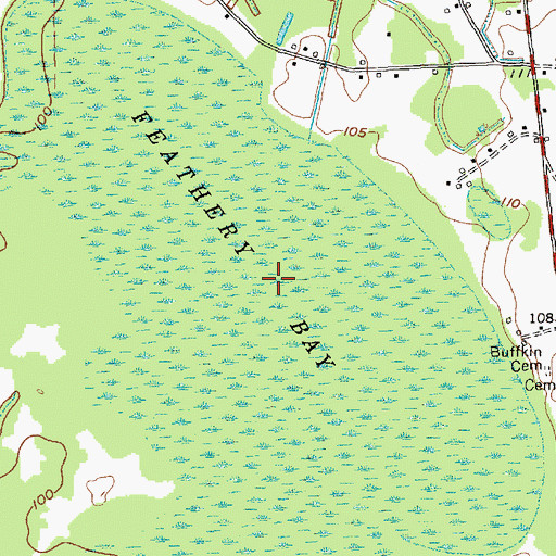 Topographic Map of Feathery Bay, SC