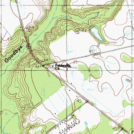 Topographic Map of Felderville School, SC