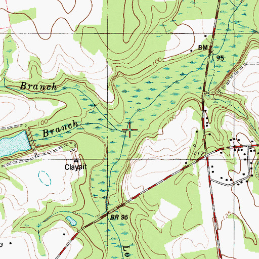 Topographic Map of Fellowship Branch, SC