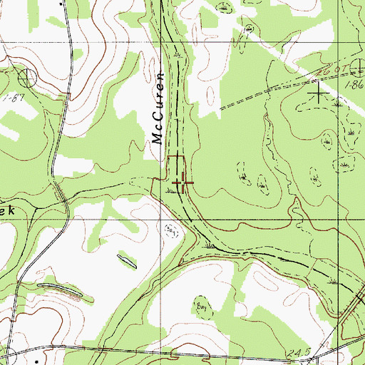 Topographic Map of Fender Creek, SC