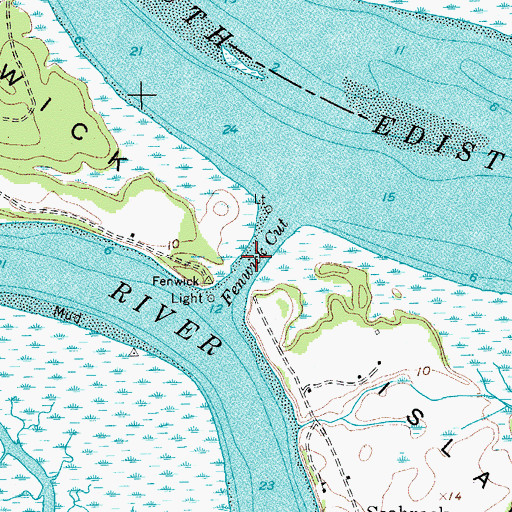 Topographic Map of Fenwick Cut, SC