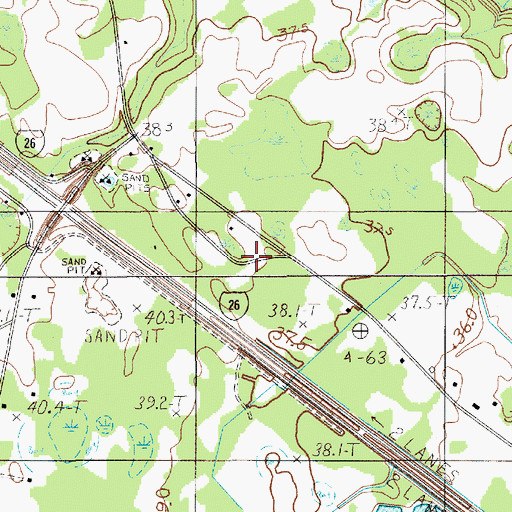 Topographic Map of Ferris School, SC