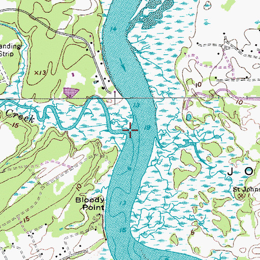 Topographic Map of Fickling Creek, SC