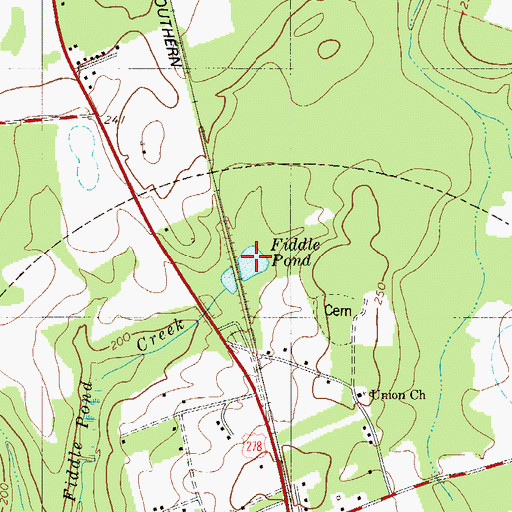 Topographic Map of Fiddle Pond, SC