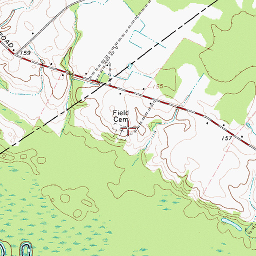 Topographic Map of Field Cemetery, SC