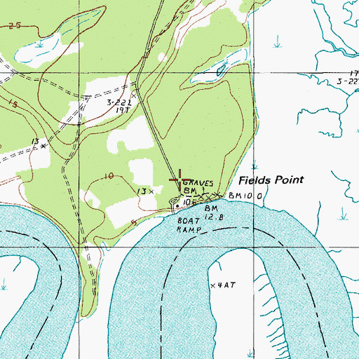 Topographic Map of Fields Point, SC