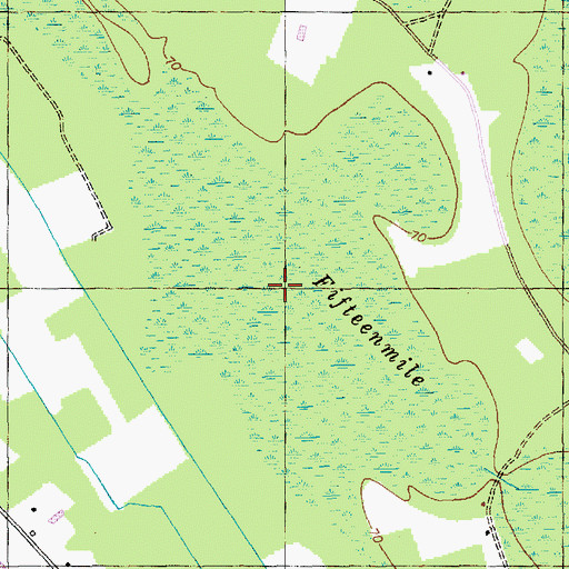 Topographic Map of Fifteenmile Bay, SC
