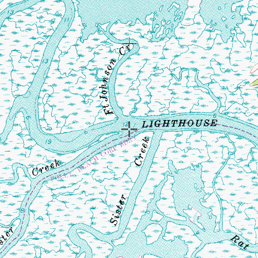 Topographic Map of First Sister Creek, SC