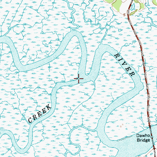 Topographic Map of Fishing Creek, SC