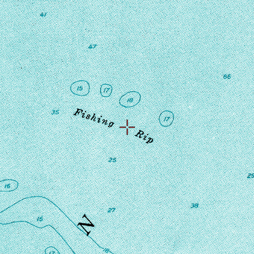 Topographic Map of Fishing Rip, SC
