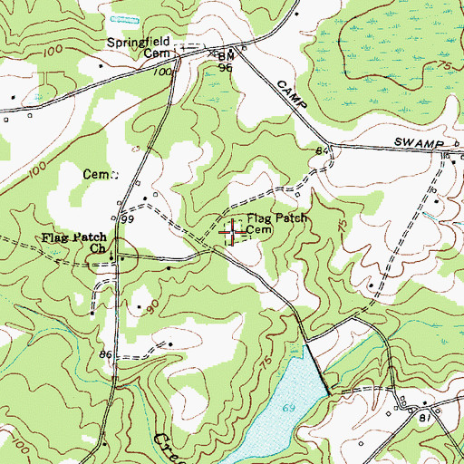 Topographic Map of Flag Patch Cemetery, SC