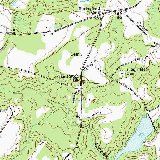 Topographic Map of Flag Patch Church, SC