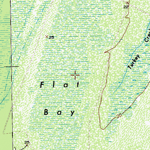 Topographic Map of Flat Bay, SC