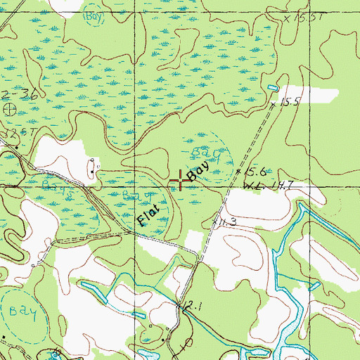 Topographic Map of Flat Bay, SC