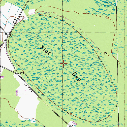 Topographic Map of Flat Bay, SC