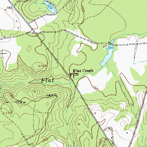 Topographic Map of Flat Creek Church, SC