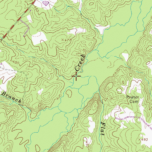 Topographic Map of Flat Rock Branch, SC