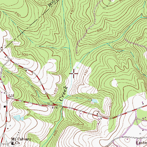 Topographic Map of Flat Rock Creek, SC