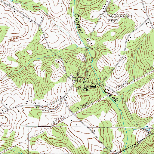 Topographic Map of Flat Rock School, SC