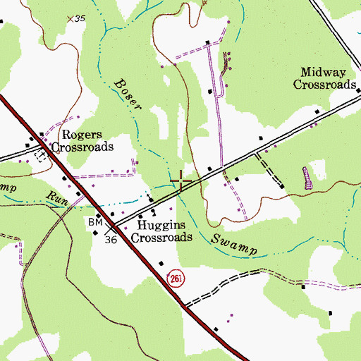 Topographic Map of Flat Swamp Run, SC