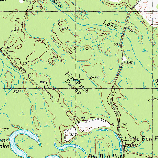 Topographic Map of Flax Patch Swamp, SC