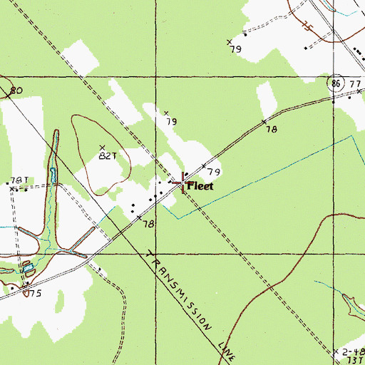 Topographic Map of Fleet, SC