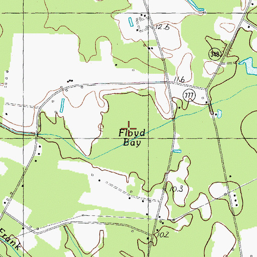 Topographic Map of Floyd Bay, SC