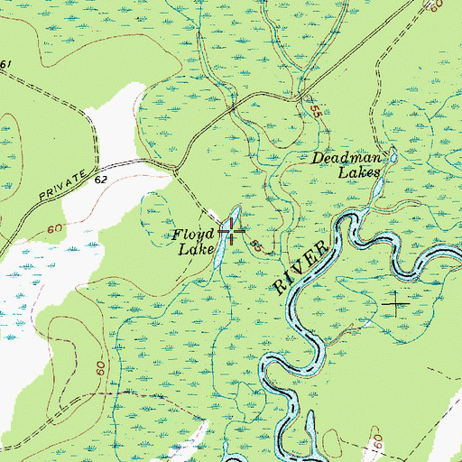 Topographic Map of Floyd Lake, SC