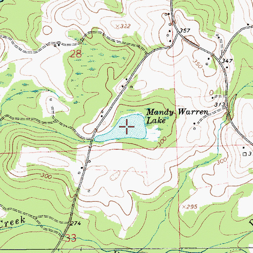 Topographic Map of Mandy Warren Lake, AL