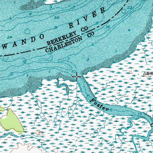 Topographic Map of Foster Creek, SC