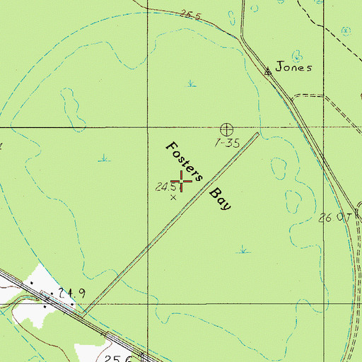 Topographic Map of Fosters Bay, SC