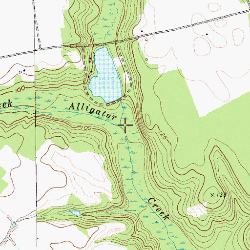 Topographic Map of Fountain Branch, SC