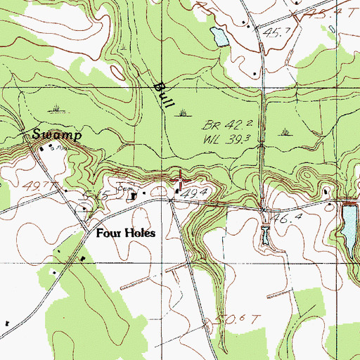 Topographic Map of Four Hole School, SC