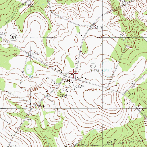 Topographic Map of Four Pines School, SC